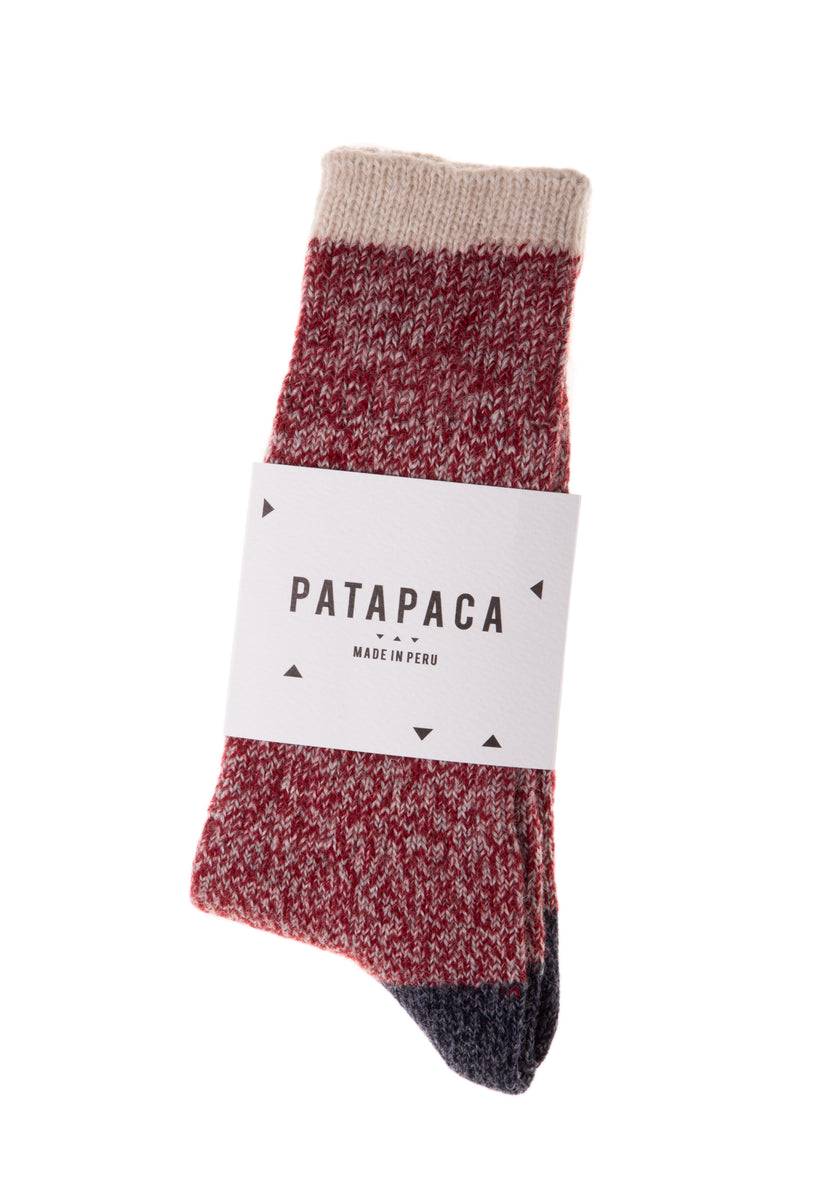 Pata Paca Melange Socks Red Double Select
