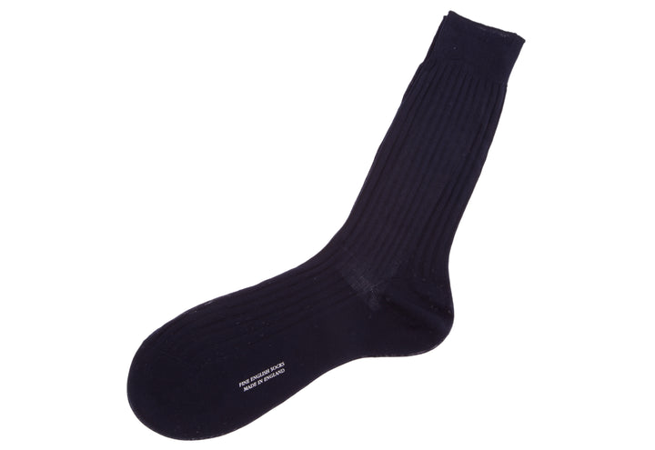 Pantherella Navy Ribbed Sock
